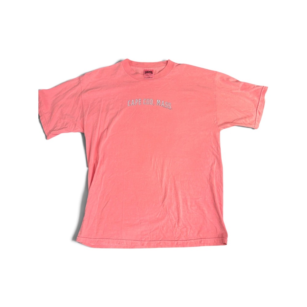 Vintage 1999 Tultex Cape Cod Mass T-Shirt Mens XL Salmon Pink Cotton Tee